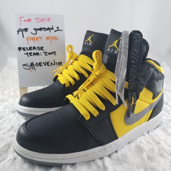Air Jordan Phat Mid Black Speed Yellow 
